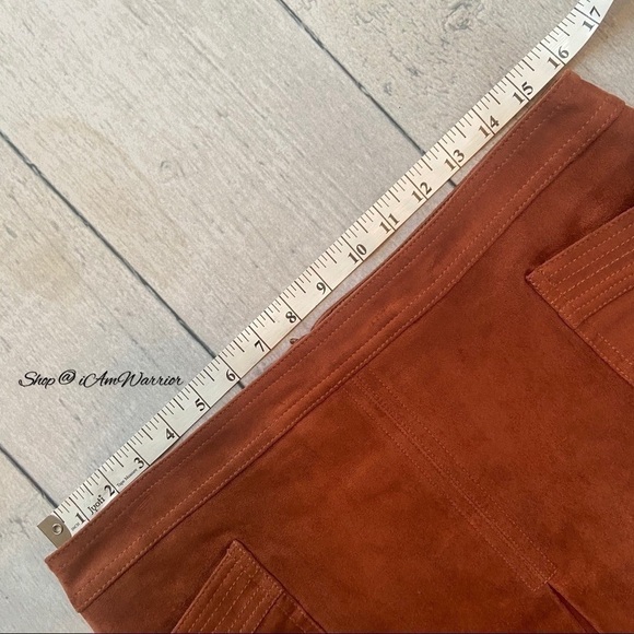 BCBGMaxAzria chestnut faux suede moto jacket & NWT skirt *shop@iamwarrior - Picture 15 of 16